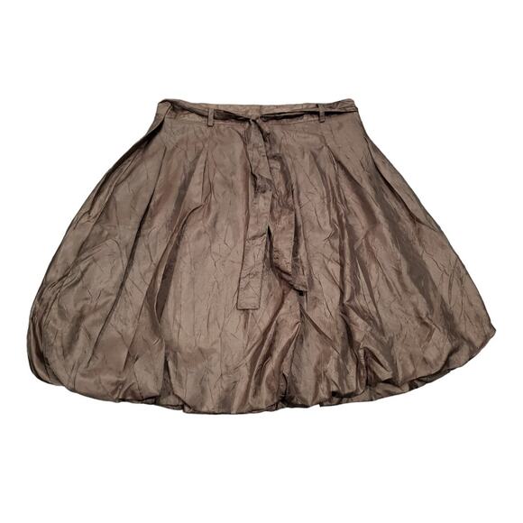 Metro 7 Bubble Hem Midi Knee Length Poofy Dressy Skirt - Picture 1 of 8